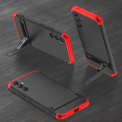 Galaxy A54 Kılıf Zore Kamera Korumalı Dikey Standlı Ays Kapak Siyah-Gri