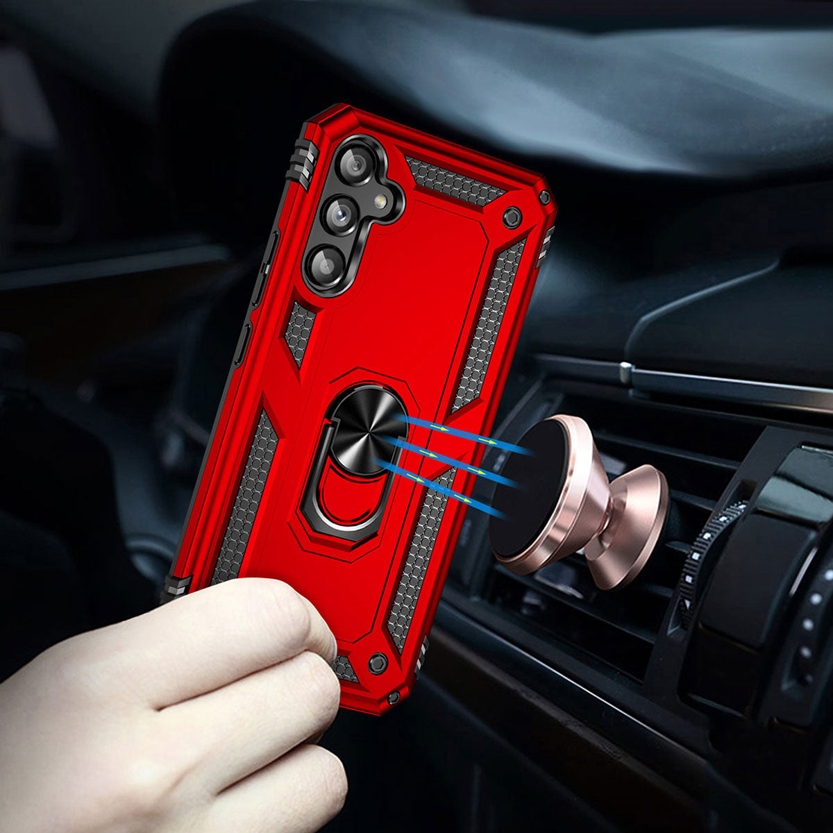 Galaxy A54 Kılıf Zore Vega Kapak Kırmızı