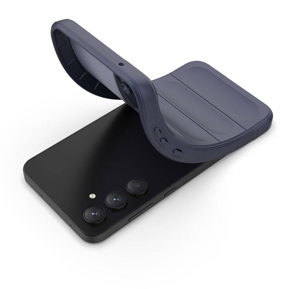 Galaxy A55 Kılıf Esnek TPU Oyuklu Arka Yüzey Tasarımlı Zore Etnik Silikon Kapak Kırmızı