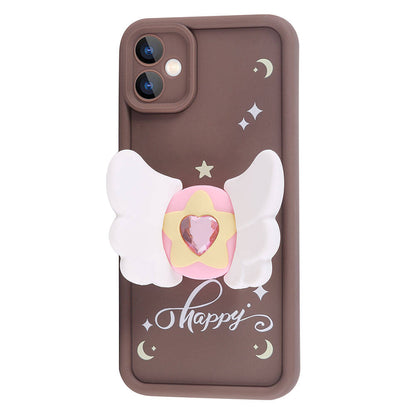 Galaxy A05 Kılıf Kamera Korumalı Figür Tasarımlı Zore Kapya Kapak Pembe Koyu