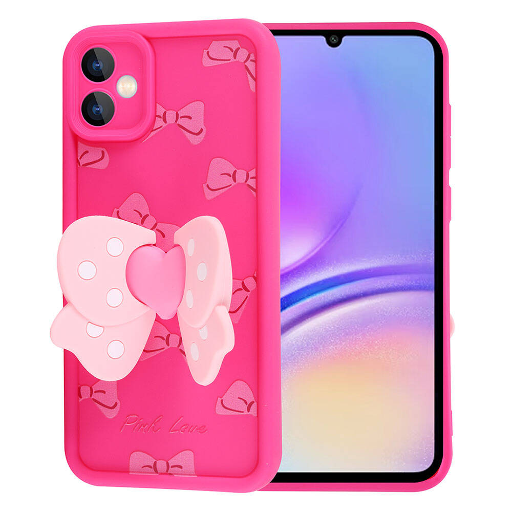 Galaxy A05 Kılıf Kamera Korumalı Figür Tasarımlı Zore Kapya Kapak Koyu Kahve