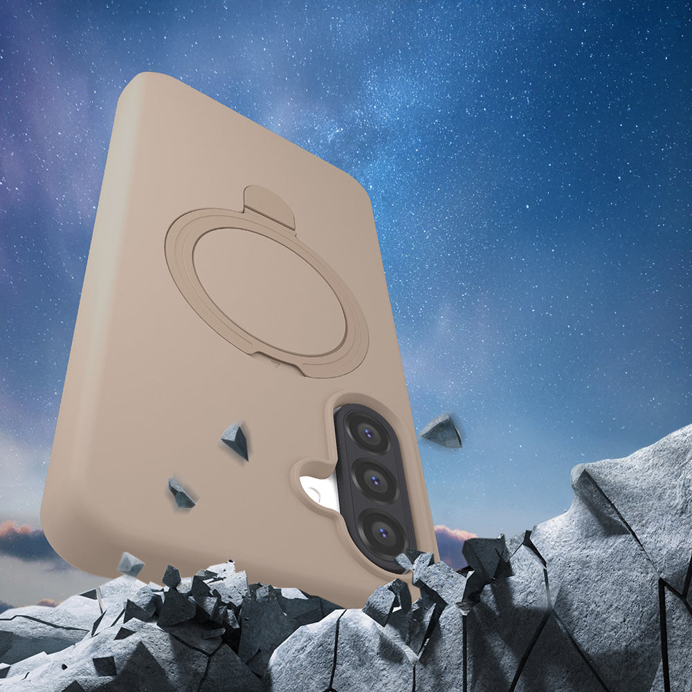 Galaxy A56 Kılıf M-safe Şarj Özellikli Standlı Zore Samara Kapak Desert Gold