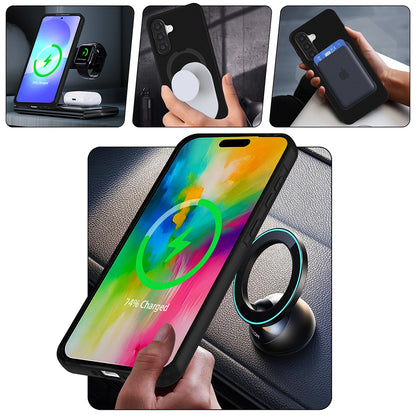 Galaxy A56 Kılıf M-safe Şarj Özellikli Standlı Zore Samara Kapak Lacivert