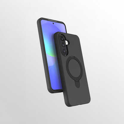 Galaxy A56 Kılıf M-safe Şarj Özellikli Standlı Zore Samara Kapak Siyah