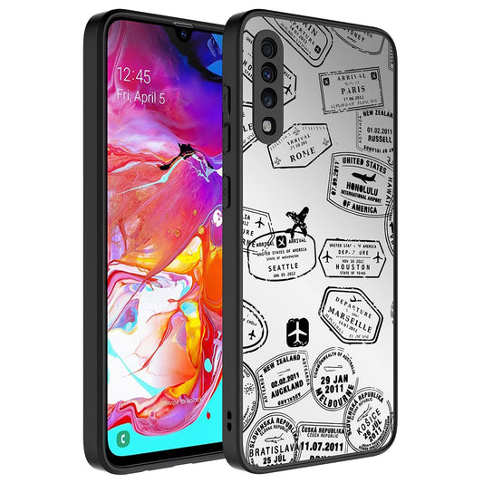 Galaxy A70 Kılıf Aynalı Desenli Kamera Korumalı Parlak Zore Mirror Kapak Seyahat