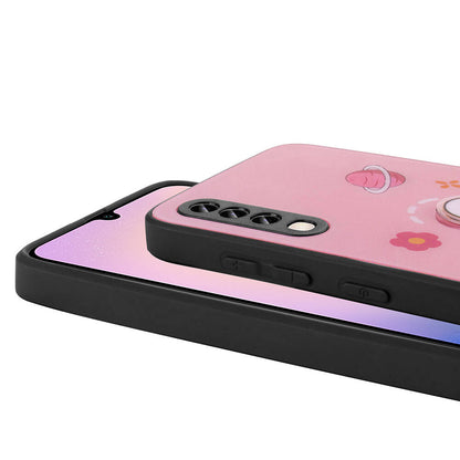 Galaxy A70 Kılıf Parlayan Kabartmalı İkonik Figürlü Zore Amas Silikon Kapak Beyaz