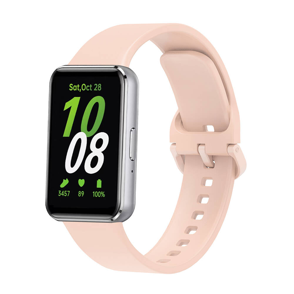 Galaxy Fit 3 Silikon Kordon Zore KRD-110 Strap Kayış Pembe