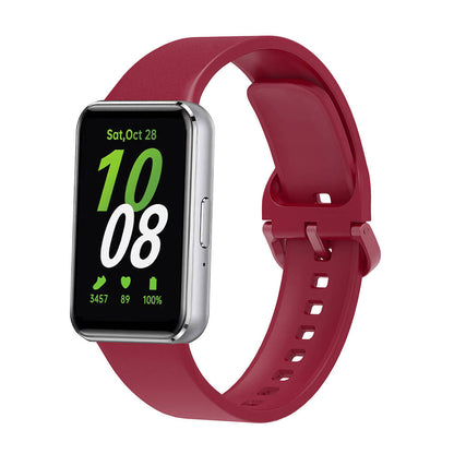 Galaxy Fit 3 Silikon Kordon Zore KRD-110 Strap Kayış Kırmızı