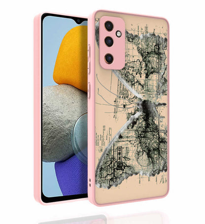 Galaxy M23 Kılıf Desenli Kamera Korumalı Parlak Zore Nora Kapak