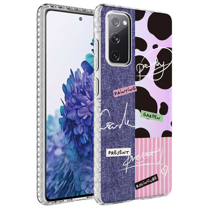 Galaxy S20 FE Kılıf Airbag Kenarlı Renkli Desenli Silikon Zore Elegans Kapak