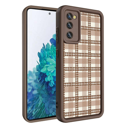 Galaxy S20 FE Kılıf Kamera Korumalı Baskılı Arka Yüzey Zore Klas Kapak Koyu Kahve