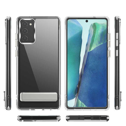 Galaxy S20 FE Kılıf Standlı Şeffaf Silikon Zore L-Stand Kapak