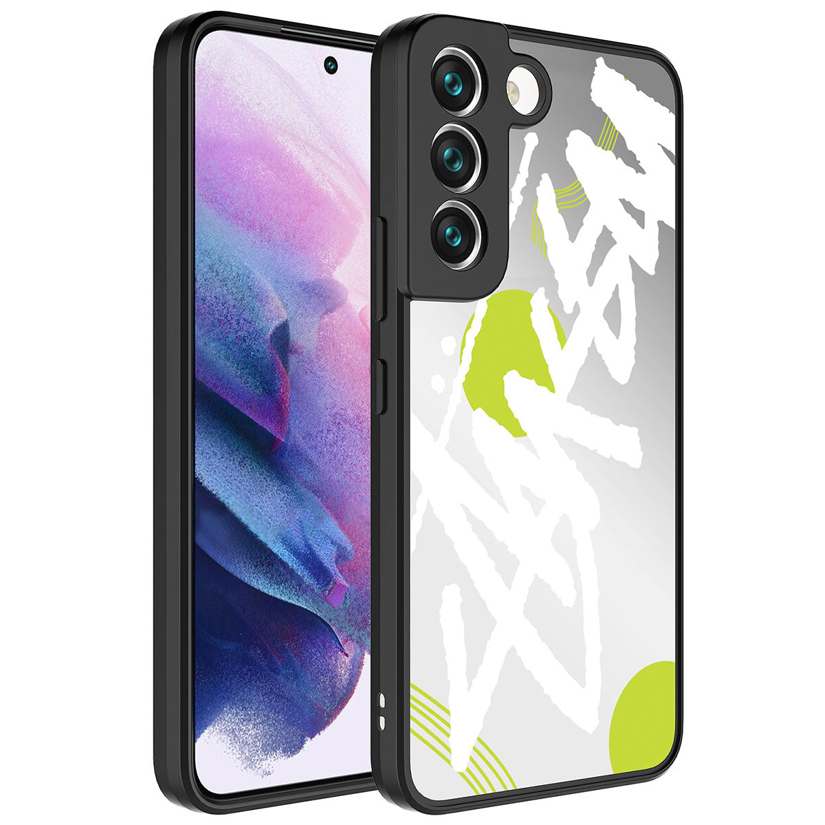 Galaxy S21 FE Kılıf Aynalı Desenli Kamera Korumalı Parlak Zore Mirror Kapak Yazı