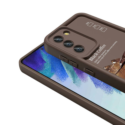 Galaxy S21 FE Kılıf Kamera Korumalı Baskılı Arka Yüzey Zore Klas Kapak Siyah