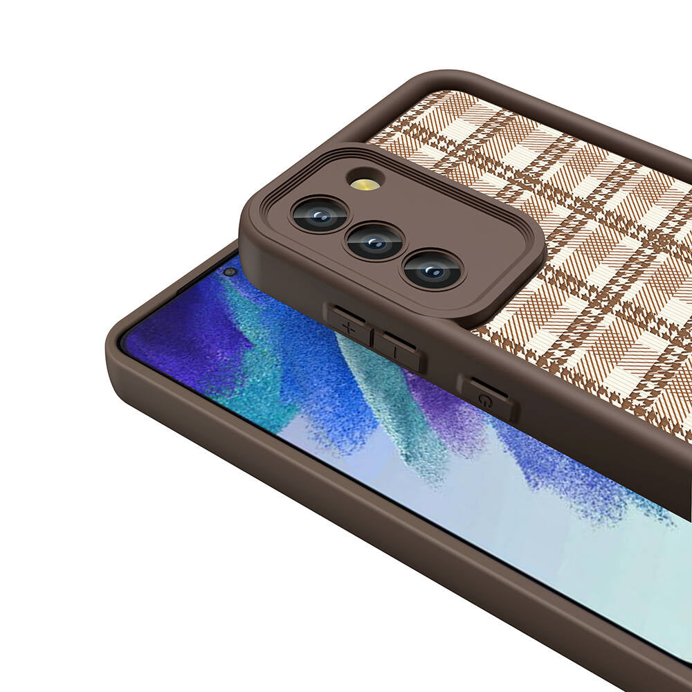 Galaxy S21 FE Kılıf Kamera Korumalı Baskılı Arka Yüzey Zore Klas Kapak Beyaz