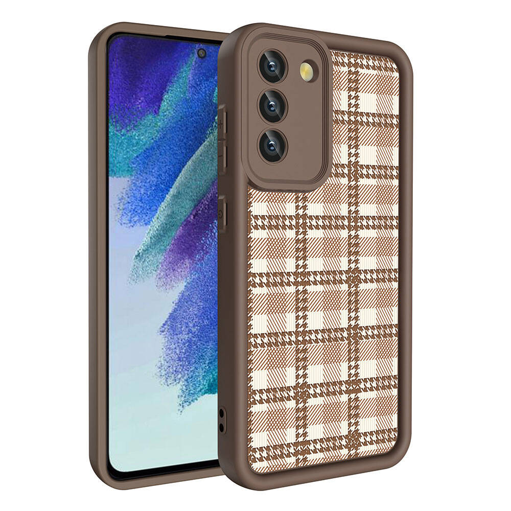 Galaxy S21 FE Kılıf Kamera Korumalı Baskılı Arka Yüzey Zore Klas Kapak Siyah