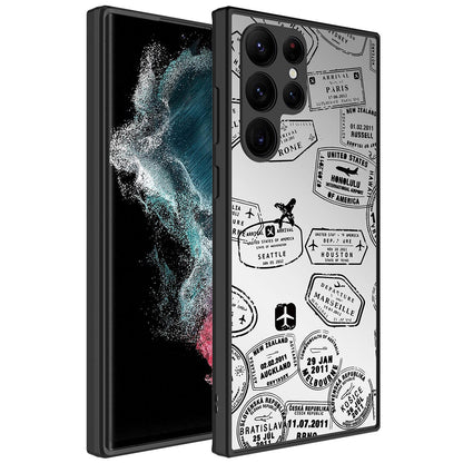 Galaxy S22 Ultra Kılıf Aynalı Desenli Kamera Korumalı Parlak Zore Mirror Kapak Seyahat