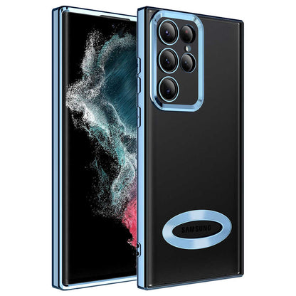 Galaxy S22 Ultra Kılıf Kamera Korumalı Logo Gösteren Zore Omega Kapak