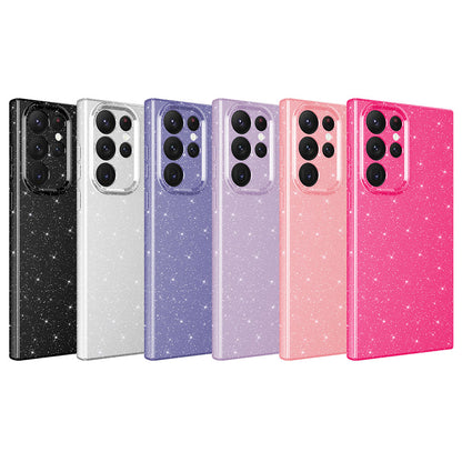 Galaxy S22 Ultra Kılıf Kamera Korumalı Simli Lüks Zore Koton Kapak Turuncu