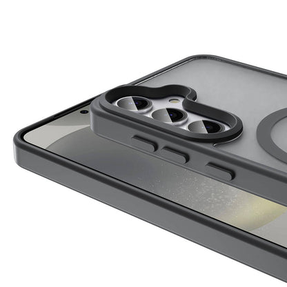 Galaxy S23 FE Kılıf M-safe Şarj Özellikli Mat Arka Yüzey Zore Sio Kapak Gri