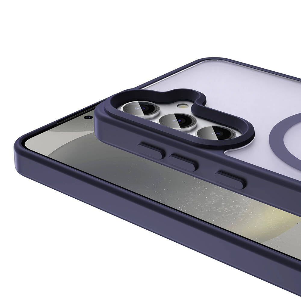 Galaxy S23 FE Kılıf M-safe Şarj Özellikli Mat Arka Yüzey Zore Sio Kapak Gri