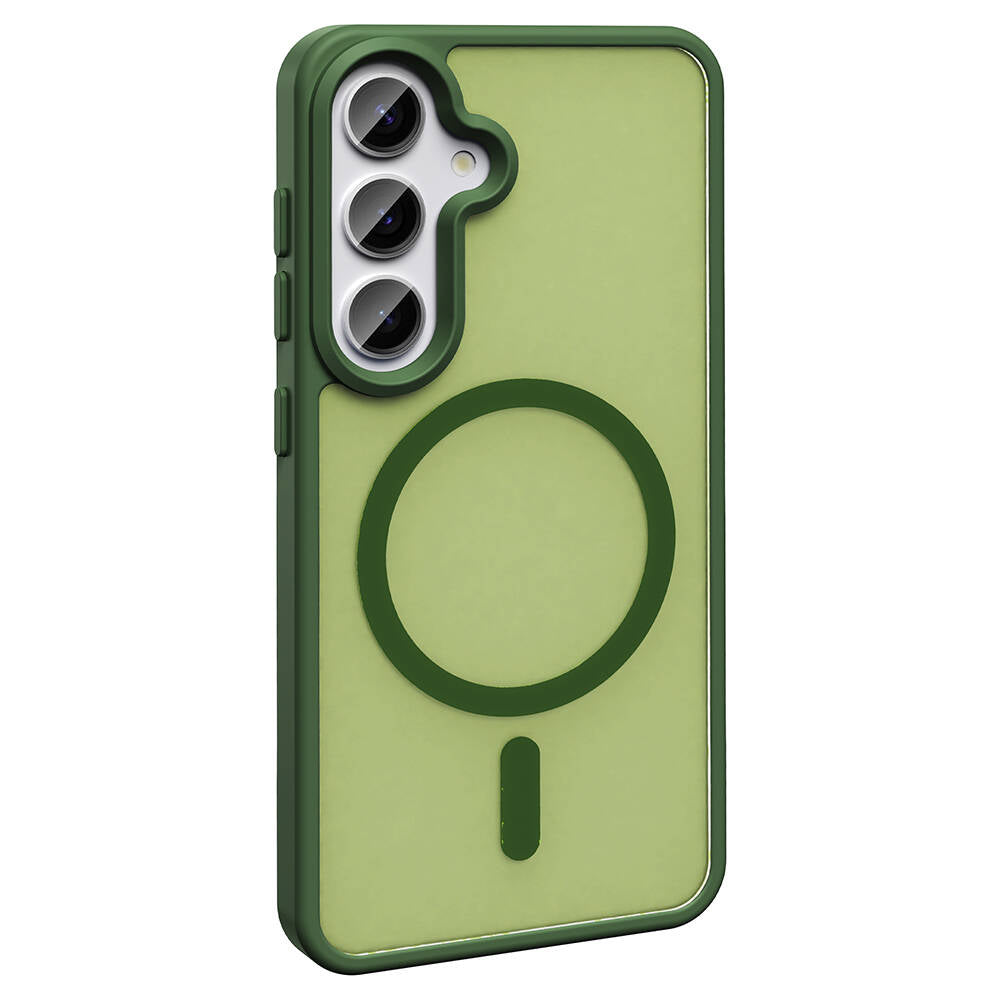 Galaxy S23 FE Kılıf M-safe Şarj Özellikli Mat Arka Yüzey Zore Sio Kapak Gri