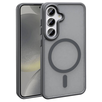 Galaxy S23 FE Kılıf M-safe Şarj Özellikli Mat Arka Yüzey Zore Sio Kapak Gri