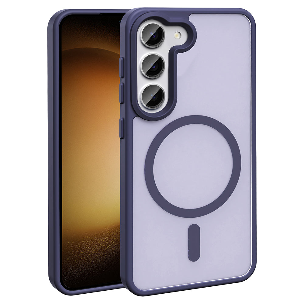 Galaxy S23 FE Kılıf M-safe Şarj Özellikli Mat Arka Yüzey Zore Sio Kapak Koyu Yeşil