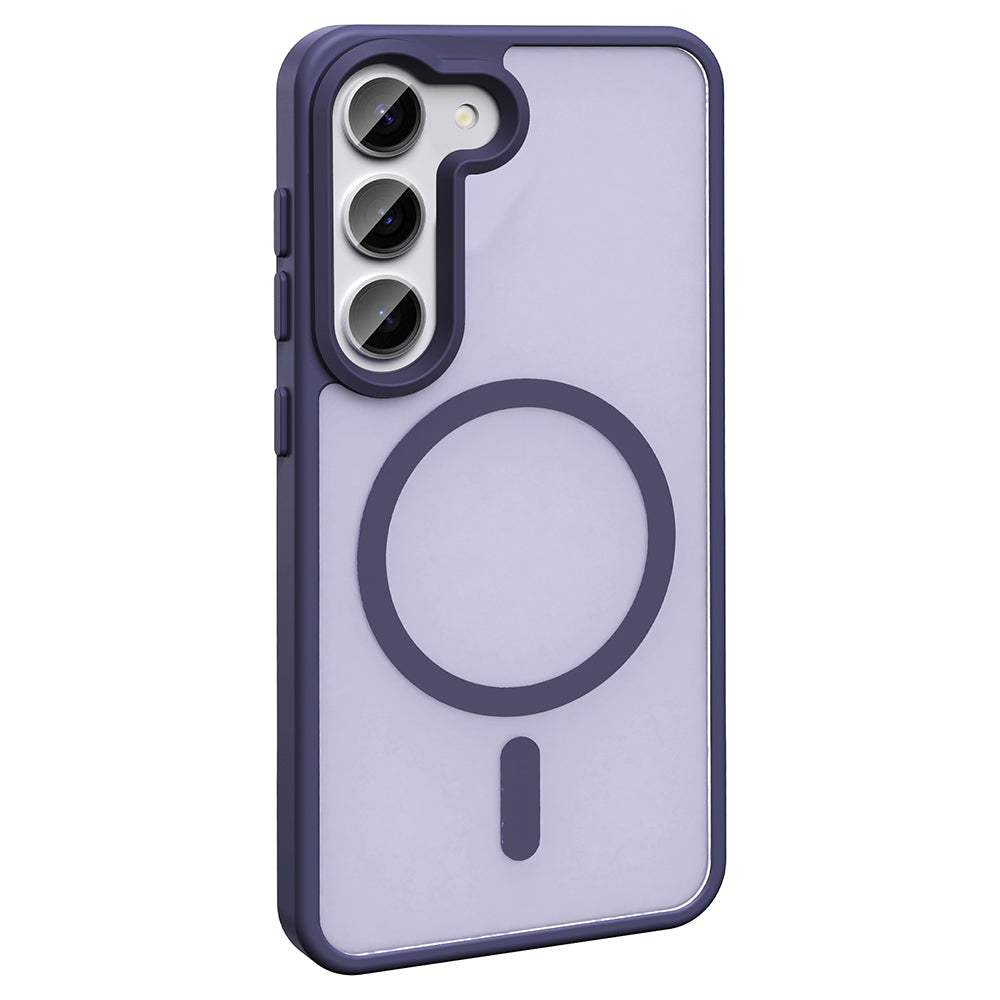 Galaxy S23 FE Kılıf M-safe Şarj Özellikli Mat Arka Yüzey Zore Sio Kapak Derin Mor