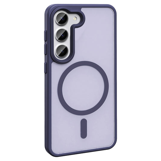 Galaxy S23 FE Kılıf M-safe Şarj Özellikli Mat Arka Yüzey Zore Sio Kapak Derin Mor