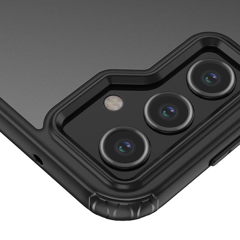 Galaxy S23 FE Kılıf Sert PC Arka Yüzey Wireless Şarj Özellikli Zore Flet M-safe Kapak Renksiz