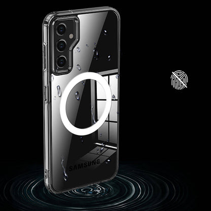 Galaxy S23 FE Kılıf Sert PC Arka Yüzey Wireless Şarj Özellikli Zore Flet M-safe Kapak Siyah