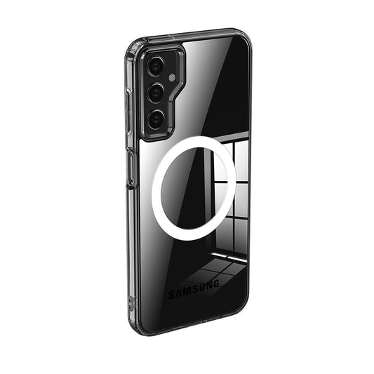 Galaxy S23 FE Kılıf Sert PC Arka Yüzey Wireless Şarj Özellikli Zore Flet M-safe Kapak Renksiz