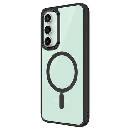 Galaxy S23 FE Kılıf Wireless Şarj Özellikli Zore Krom M-safe Silikon Kapak Gri