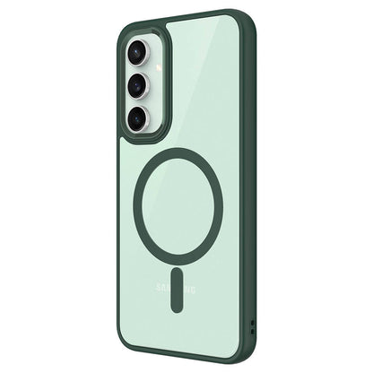 Galaxy S23 FE Kılıf Wireless Şarj Özellikli Zore Krom M-safe Silikon Kapak Derin Mor