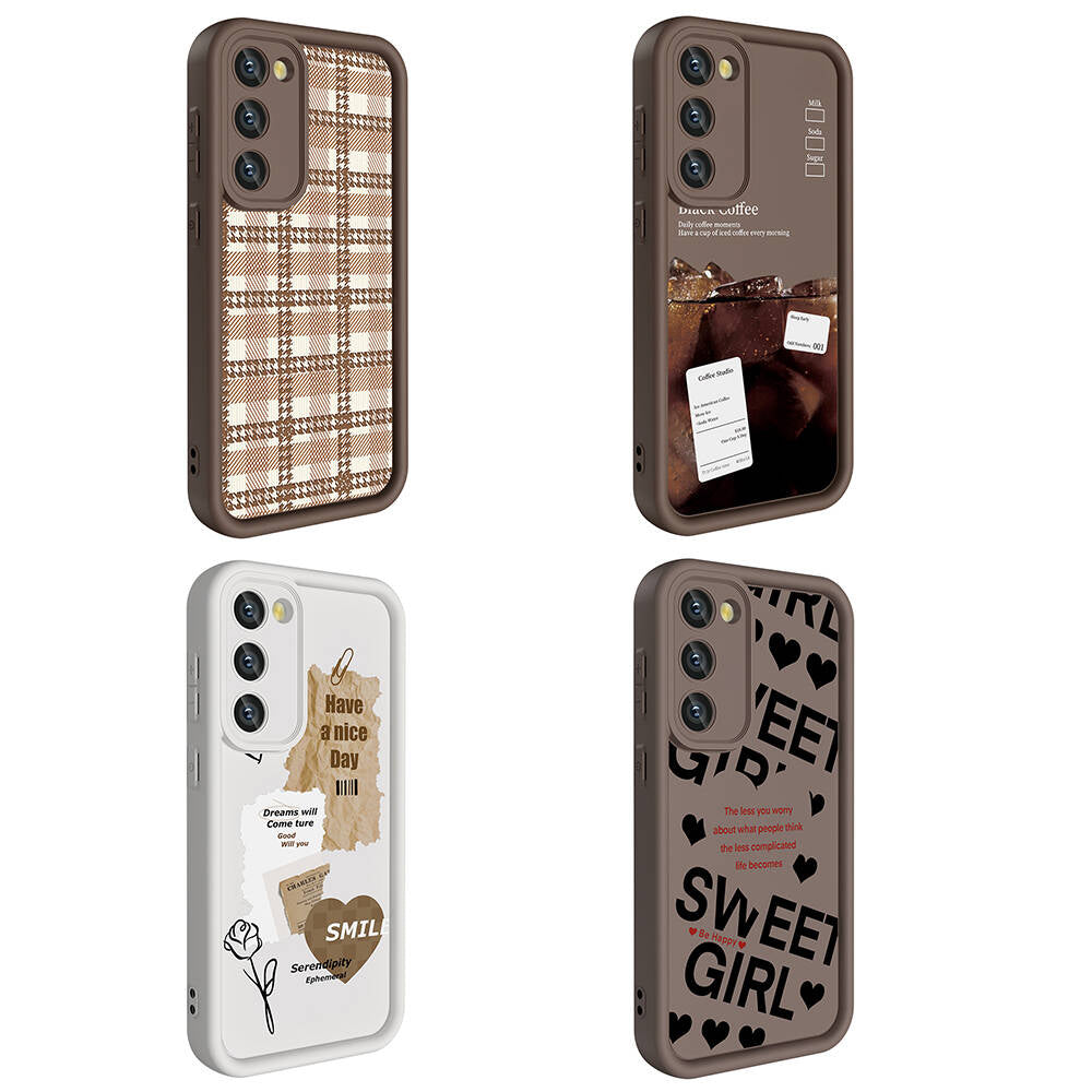 Galaxy S23 Kılıf Kamera Korumalı Baskılı Arka Yüzey Zore Klas Kapak Siyah