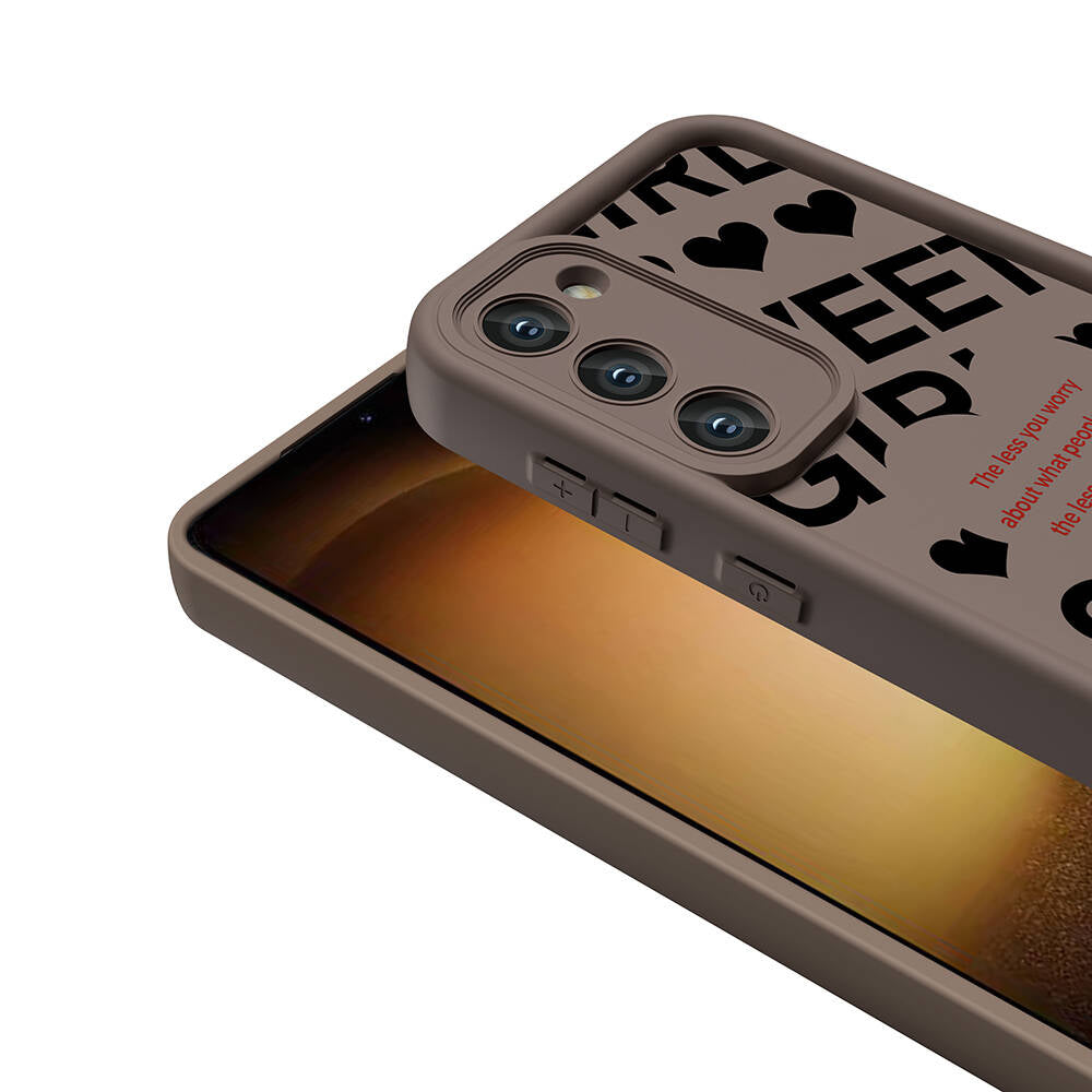 Galaxy S23 Kılıf Kamera Korumalı Baskılı Arka Yüzey Zore Klas Kapak Beyaz