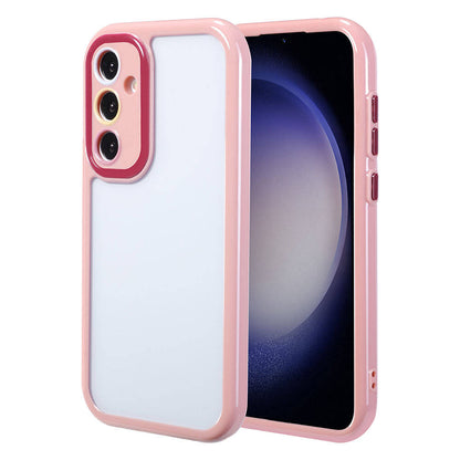 Galaxy S23 Kılıf Kamera Korumalı Renkli Kenar ve Çerçeve Tasarımlı Zore Vitamin Kapak Mürdüm