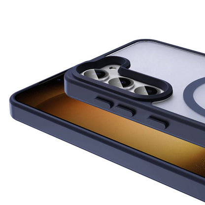 Galaxy S23 Kılıf M-safe Şarj Özellikli Mat Arka Yüzey Zore Sio Kapak Siyah