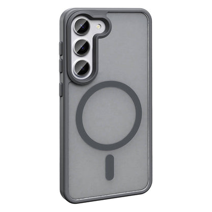 Galaxy S23 Kılıf M-safe Şarj Özellikli Mat Arka Yüzey Zore Sio Kapak Gri