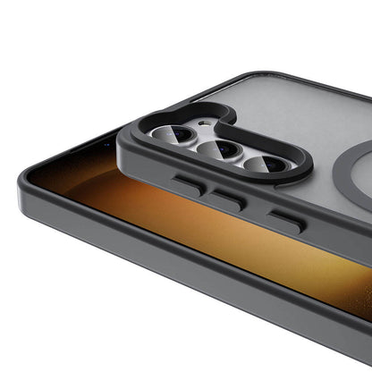 Galaxy S23 Kılıf M-safe Şarj Özellikli Mat Arka Yüzey Zore Sio Kapak Lacivert