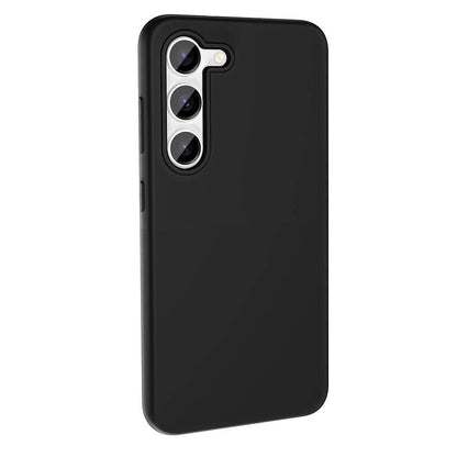 Galaxy S23 Kılıf M-safe Şarj Özellikli Sıvı Teknolojili Silinebilir Sert Zore Kivi Kapak Siyah