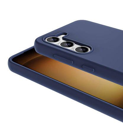 Galaxy S23 Kılıf M-safe Şarj Özellikli Sıvı Teknolojili Silinebilir Sert Zore Kivi Kapak Koyu Gri