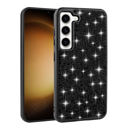 Galaxy S23 Kılıf Parlak Taşlı Tasarım Zore Pırlanta Kapak Siyah