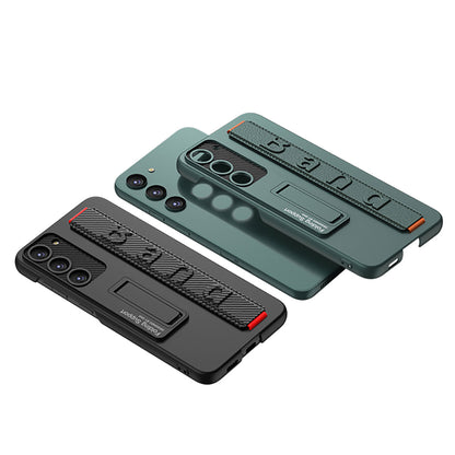 Galaxy S23 Kılıf Standlı El Tutacaklı Zore Band Kapak Siyah