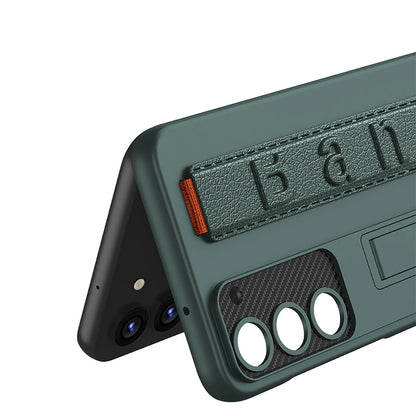 Galaxy S23 Kılıf Standlı El Tutacaklı Zore Band Kapak Gümüş