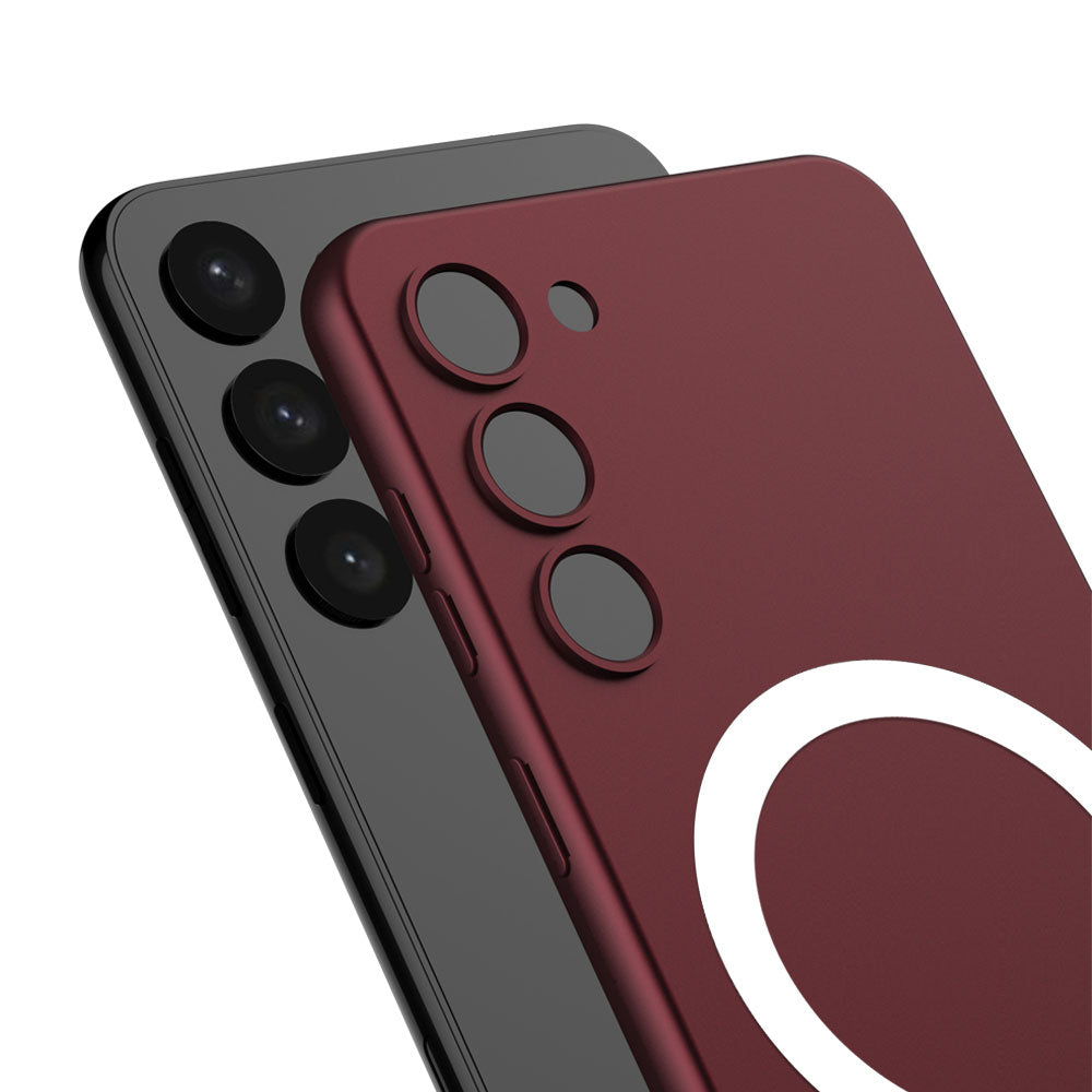 Galaxy S23 Kılıf Wireless Şarj Özellikli Zore Kıpta M-safe Silikon Kapak Yeşil