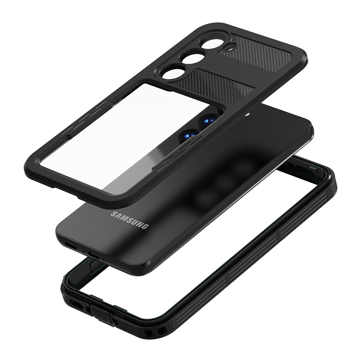 Galaxy S23 Plus Kılıf 1-1 Su Geçirmez Kılıf Siyah