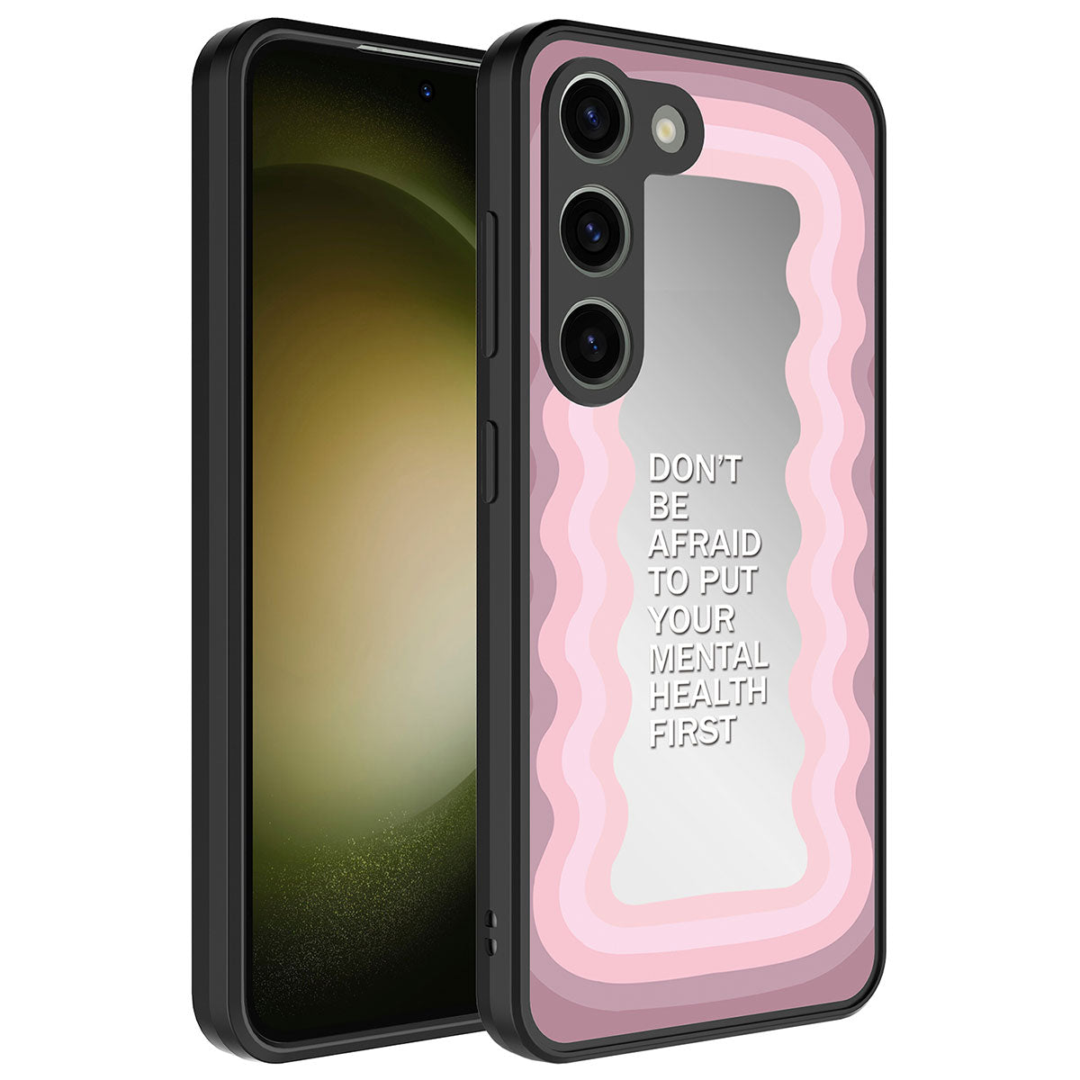 Galaxy S23 Plus Kılıf Aynalı Desenli Kamera Korumalı Parlak Zore Mirror Kapak Ayna