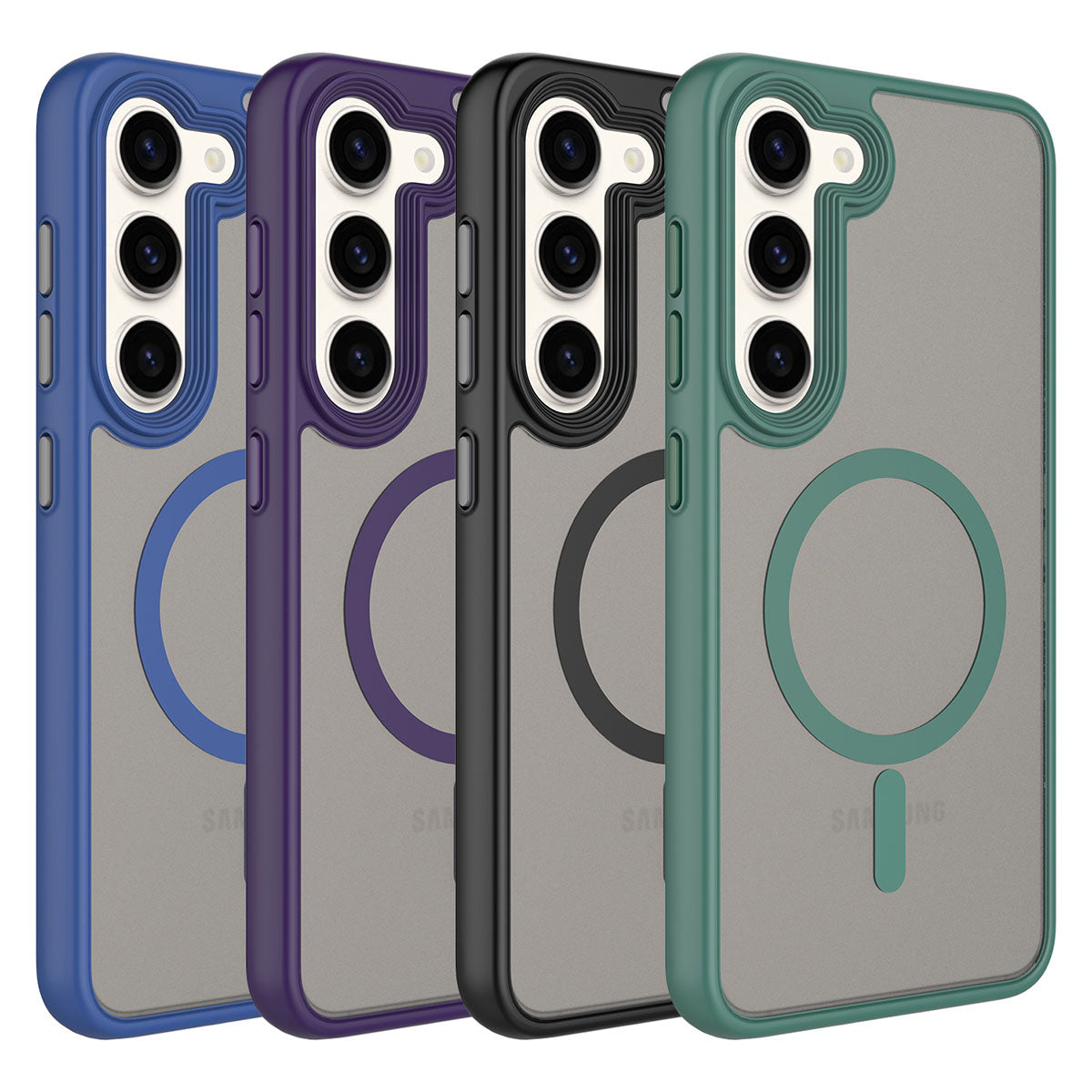 Galaxy S23 Plus Kılıf Mat Arka Yüzey Wireless Şarj Özellikli Zore Flet M-safe Kapak Siyah